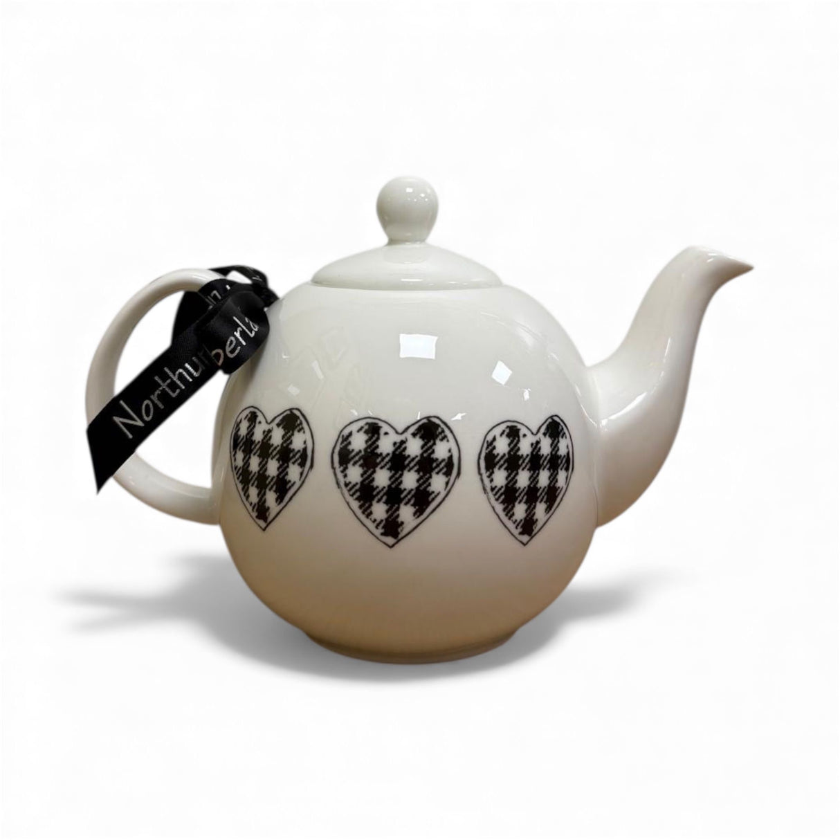Tartan Heart Motif Teapot