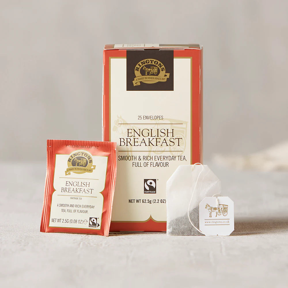 Ringtons Fairtrade English Breakfast Tag & Envelope Tea Bags x 25