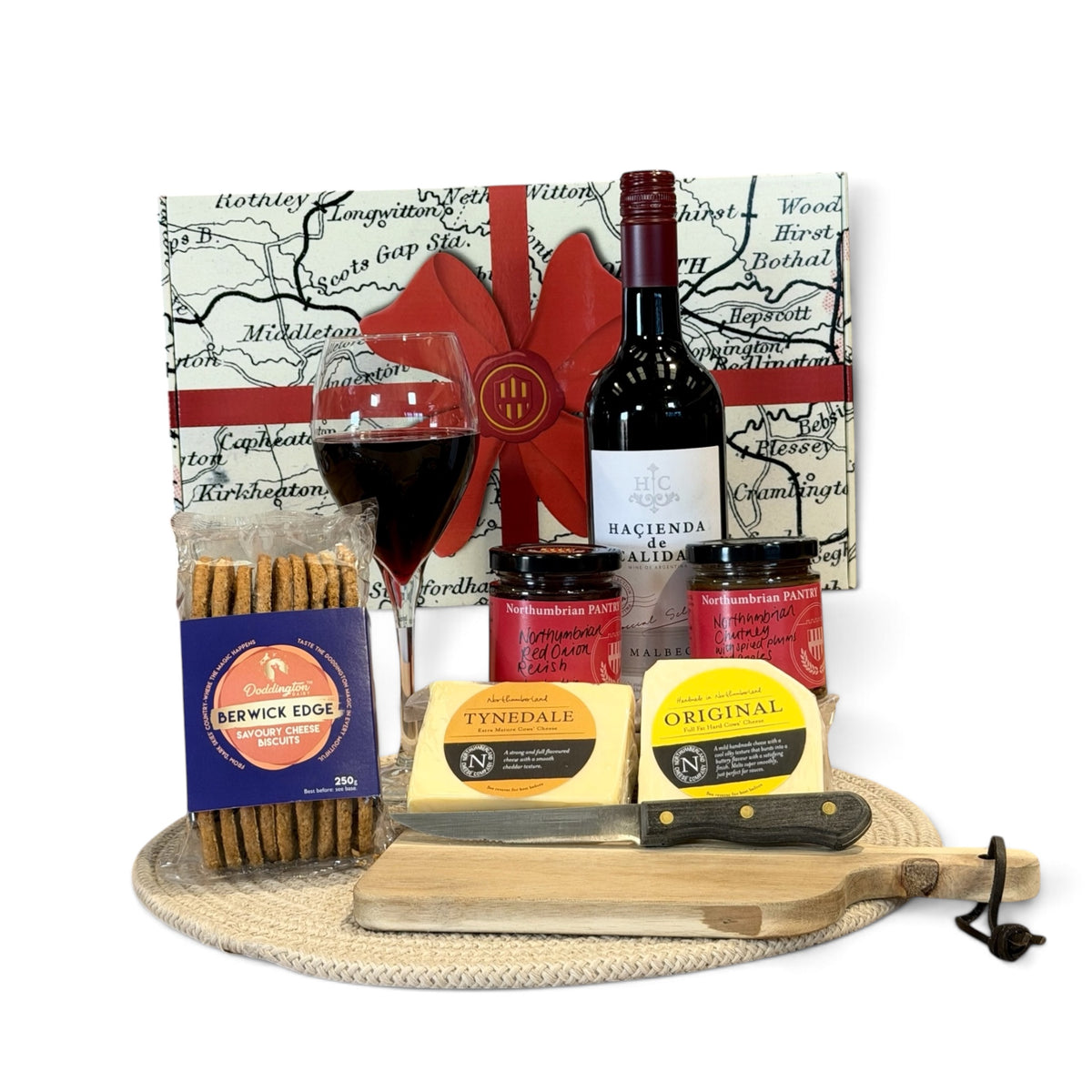 Northumbrian Cheese and Wine Selection Gift Hamper