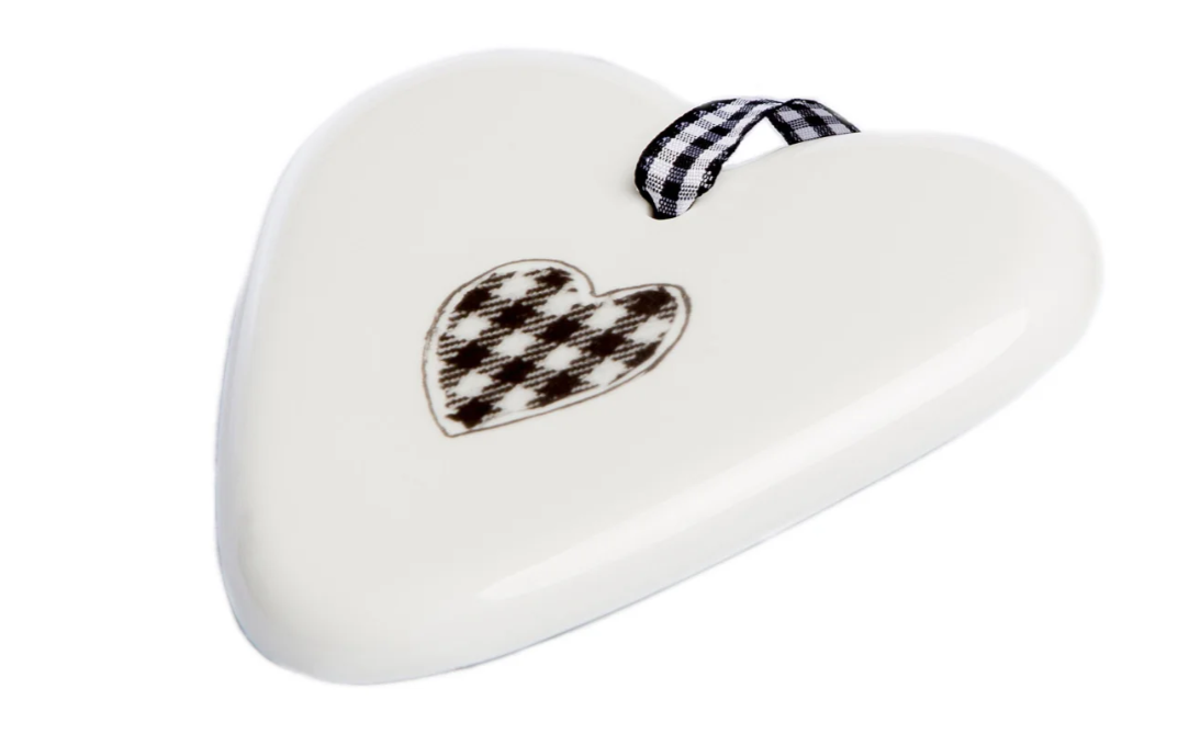 Northumberland Tartan - Ceramic Hanging Heart