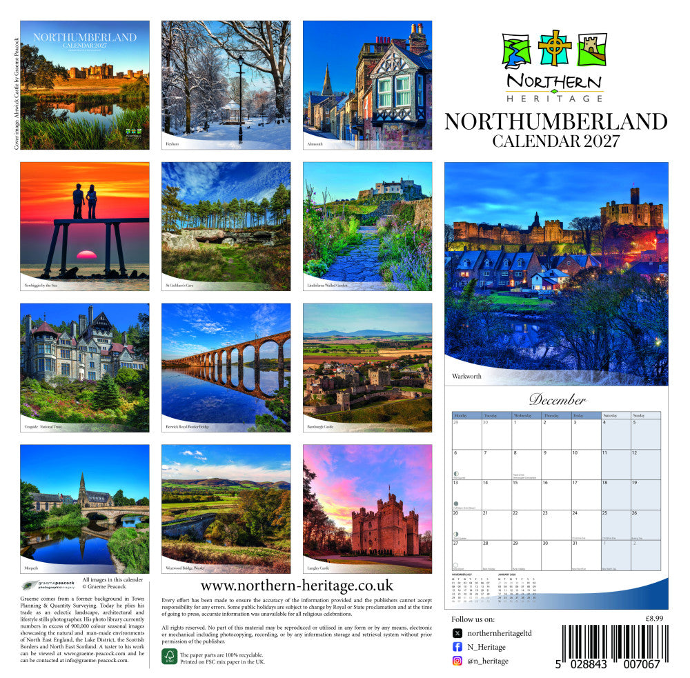 Northumberland Calendar 2027 - Graeme Peacock