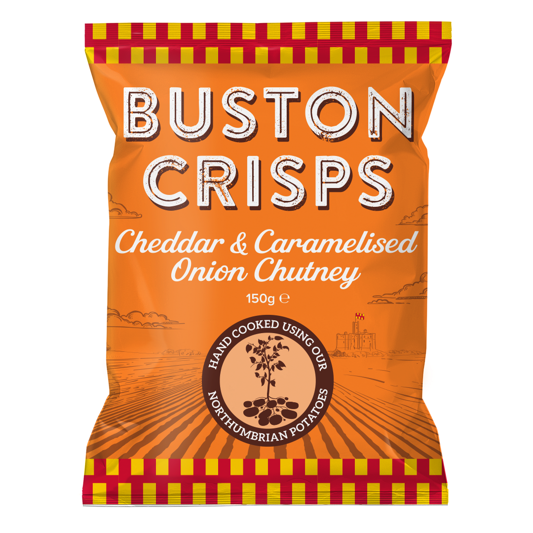 Bustons Crisps Cheddar and Caramelised Onion