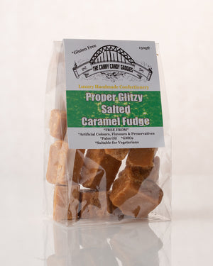 Proper Glitzy Salted Caramel Fudge (gold shimmer) 150g