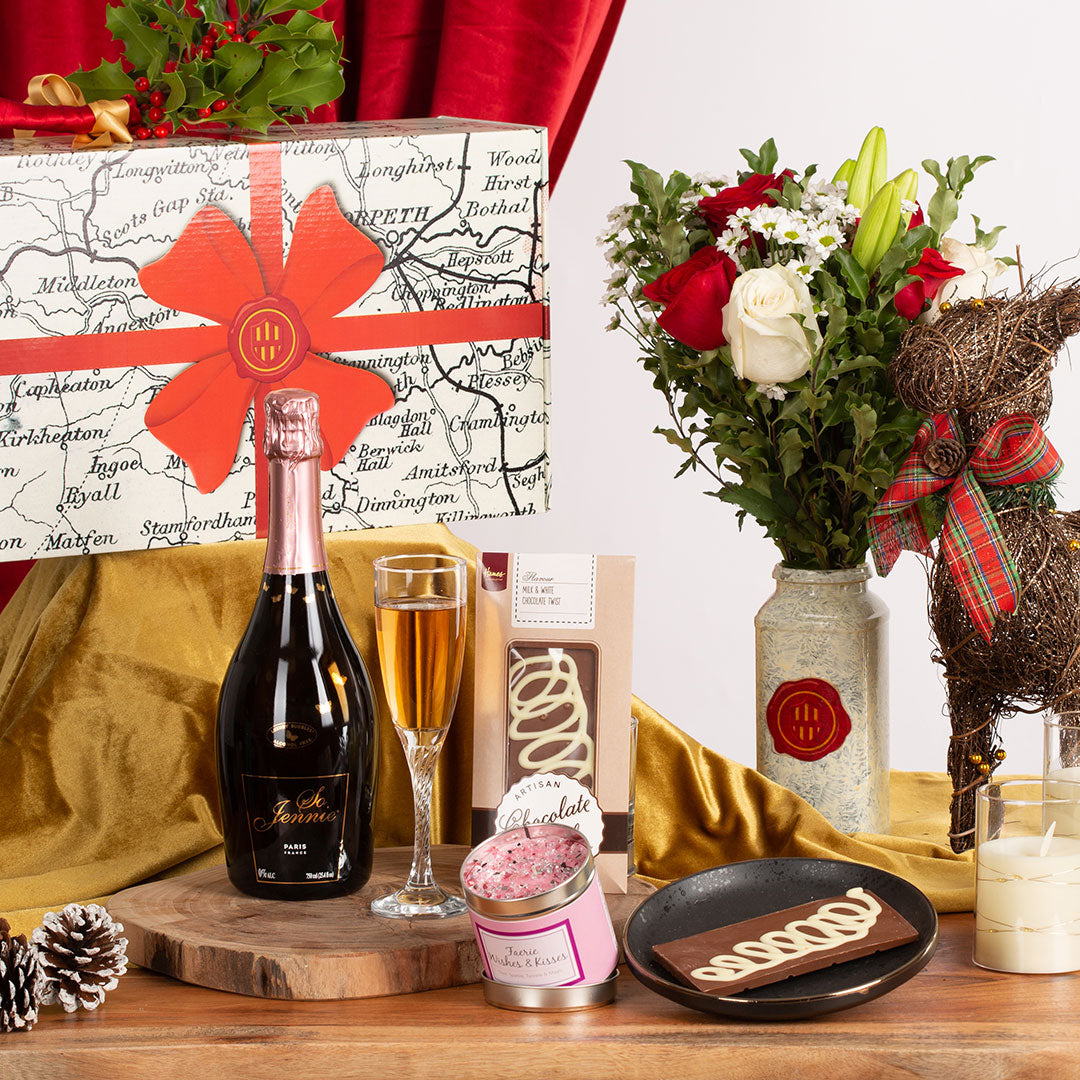 Northumbrian Alcohol-Free Bubbles & Chocolate Hamper