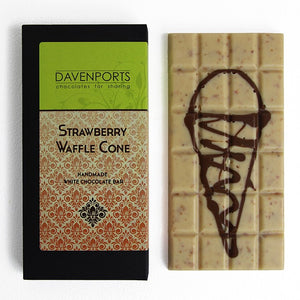 Davenports Chocolates Strawbery Waffle Cone Bar 100g