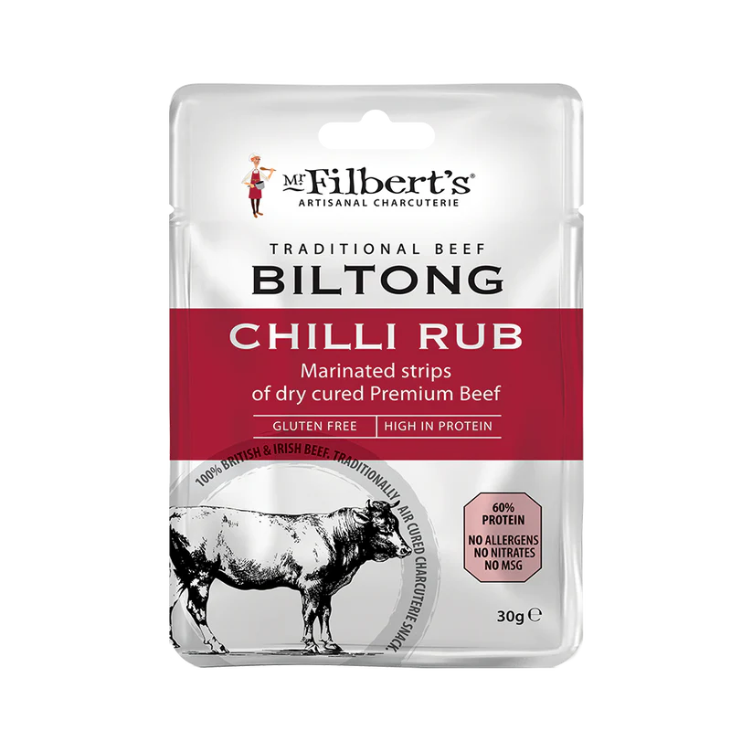 Traditional Beef Biltong 30g - Chilli Rub