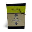 Davenports box of 12 Flyte milk chocolate cream liqueur truffles with green and cream-coloured packaging and a dark ribbon.


