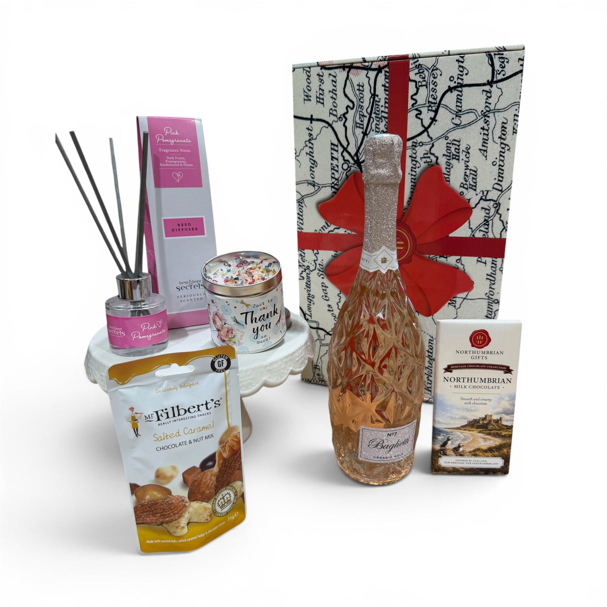Northumbrian Thank You Hamper with Prosecco & Chocolate