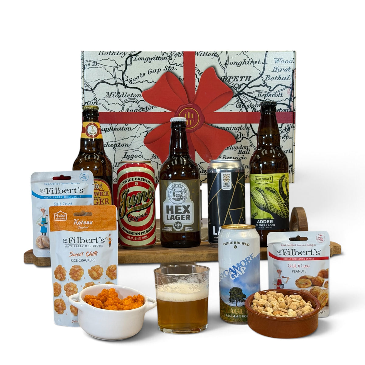 Bière et bonnes noix chics