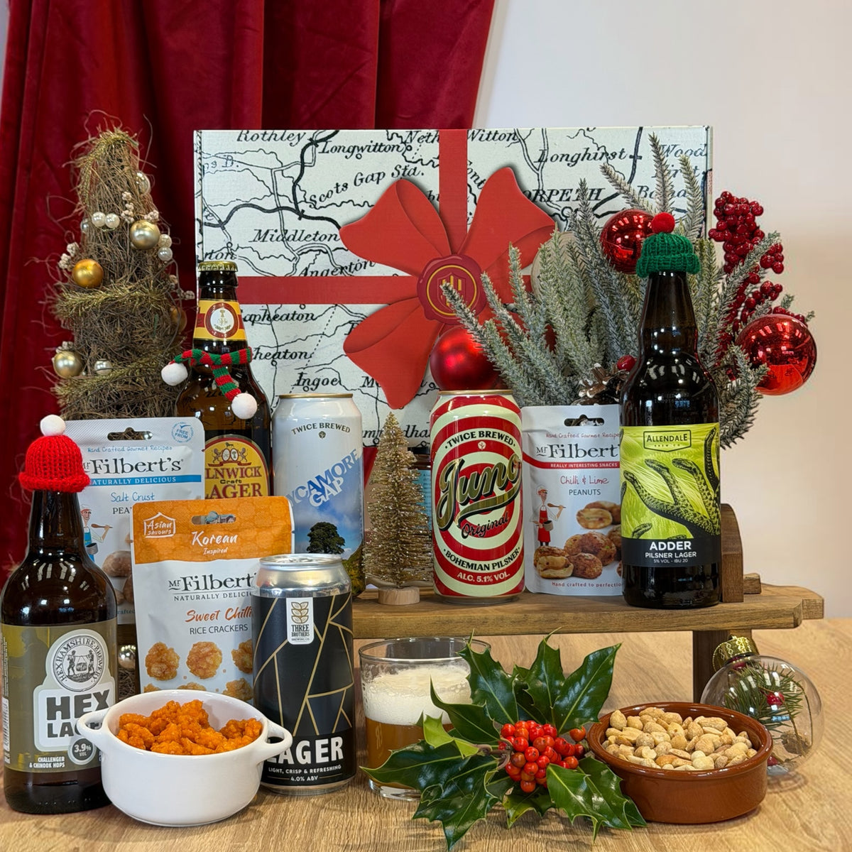 Bière et bonnes noix chics