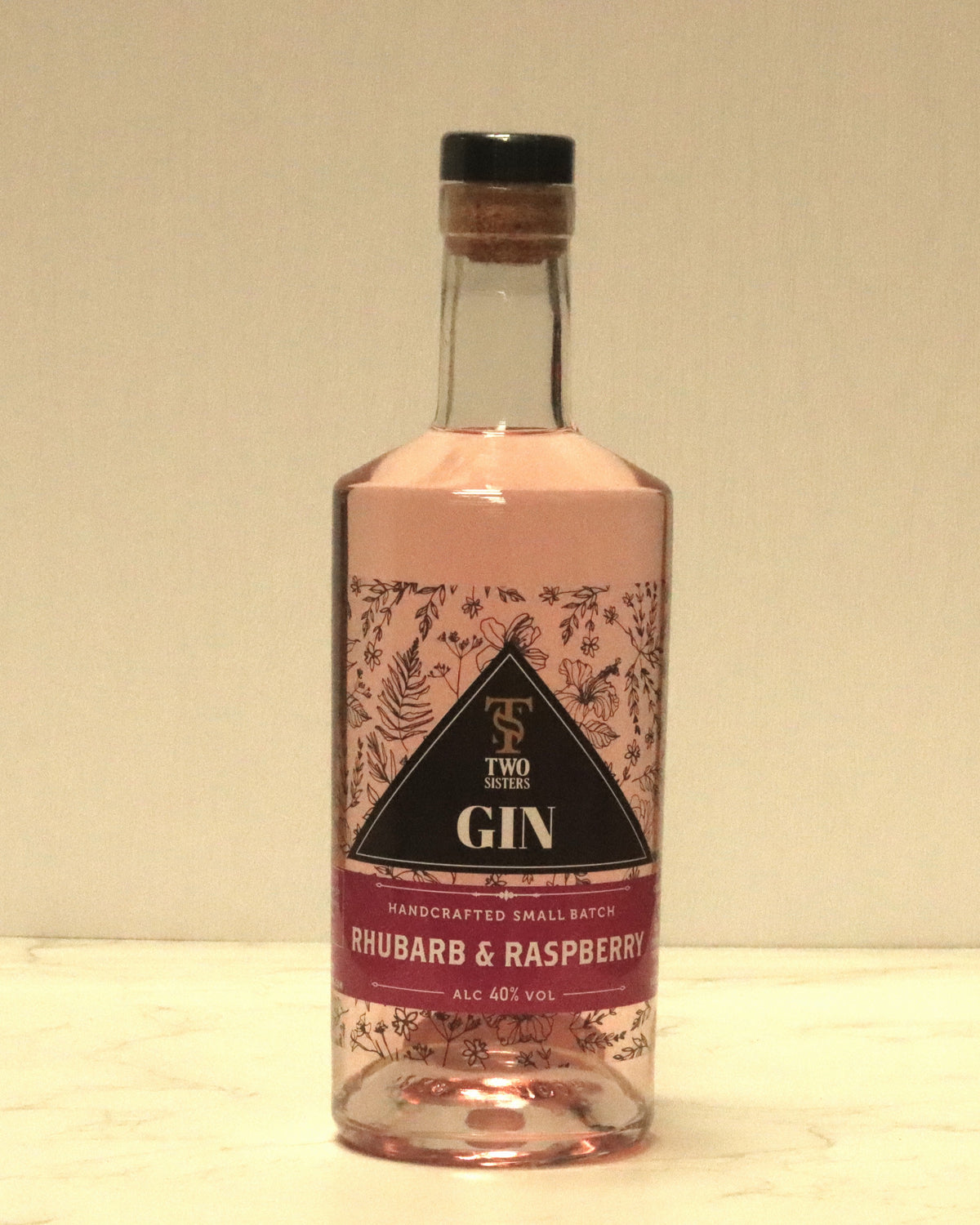 Two Sisters Raspberry &amp; Rhubarb Gin 70cl