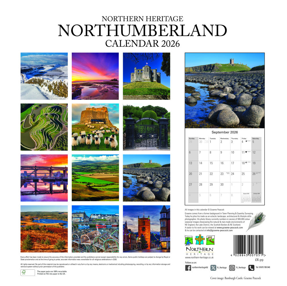 Northumberland Calendar 2026 - Graeme Peacock