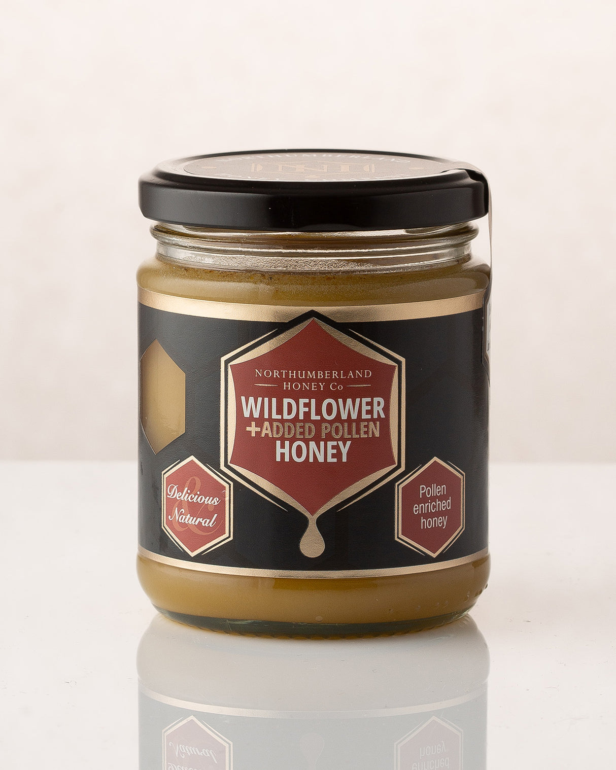 Northumberland Wild Flower Honey + added pollen 340g