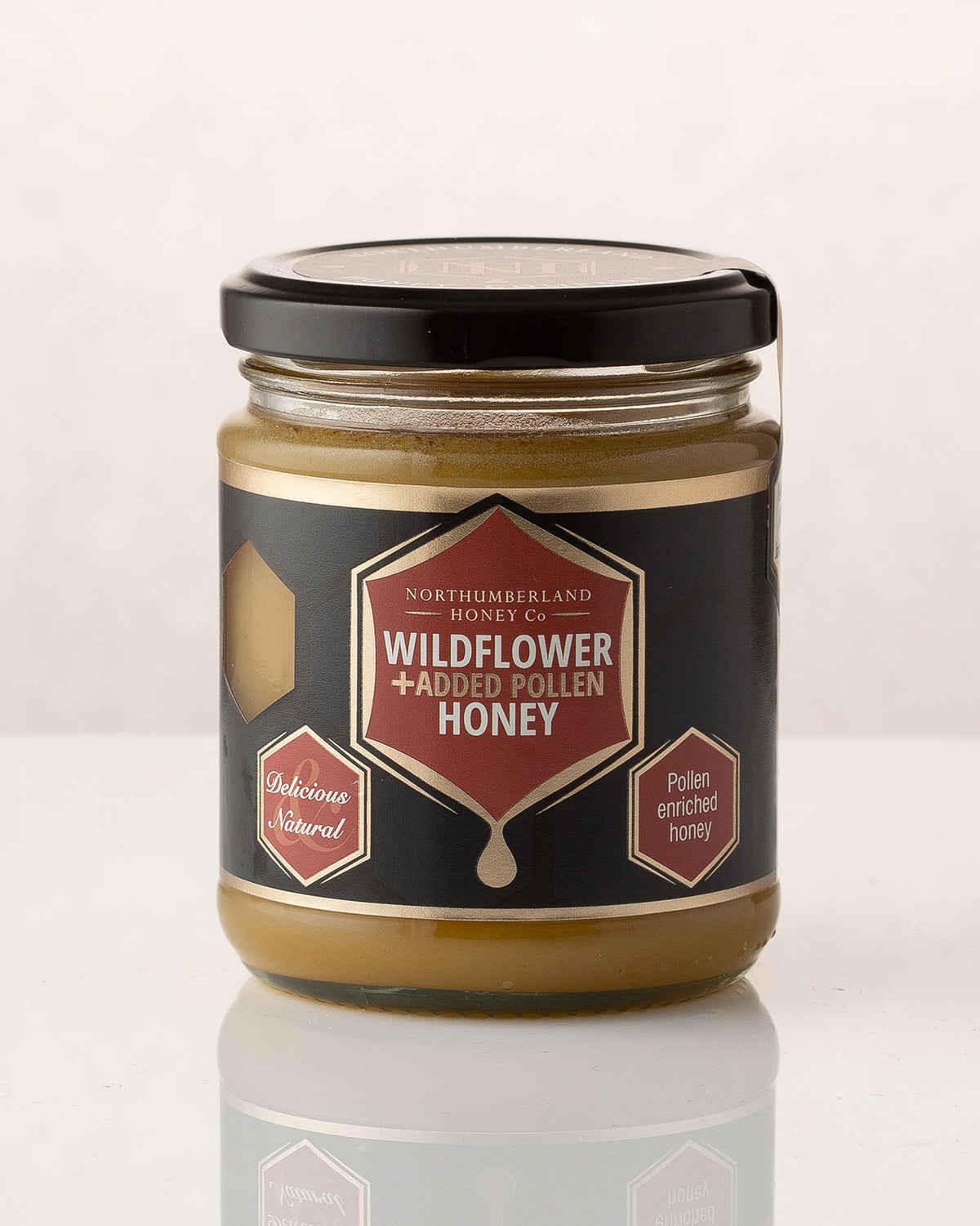Northumberland Wild Flower Honey + added pollen 340g