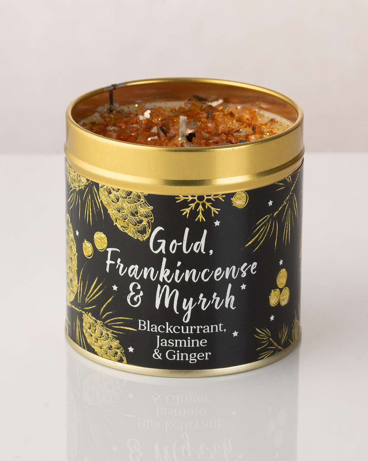 Christmas Candles Gold Frankincense & Myrhh