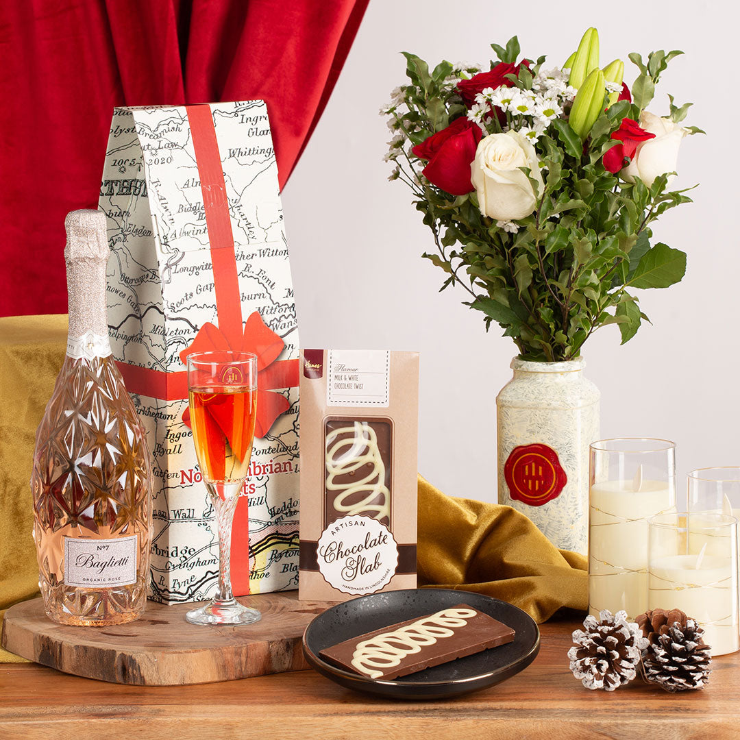 Northumbrian Prosecco & Chocolate Gift Box