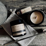 Amber Apothecary Glass Jar with Wooden Wick